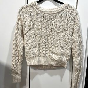 Abercrombie & Fitch Cream Pearl Sweater